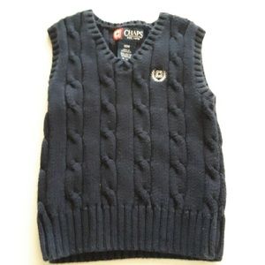 Boys Chaps navy blue vest sweater